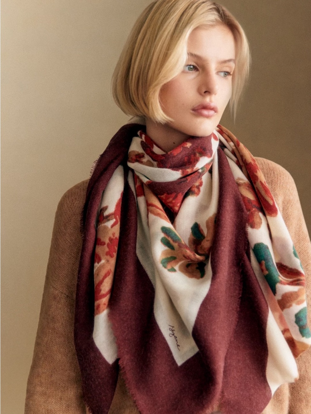 🍷 Sézane Pino Scarf ~ Marie Print